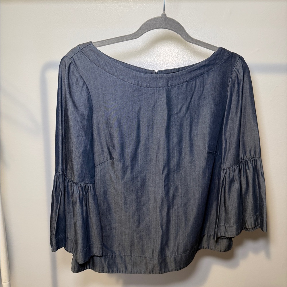 White House Black Market Denim Blouse